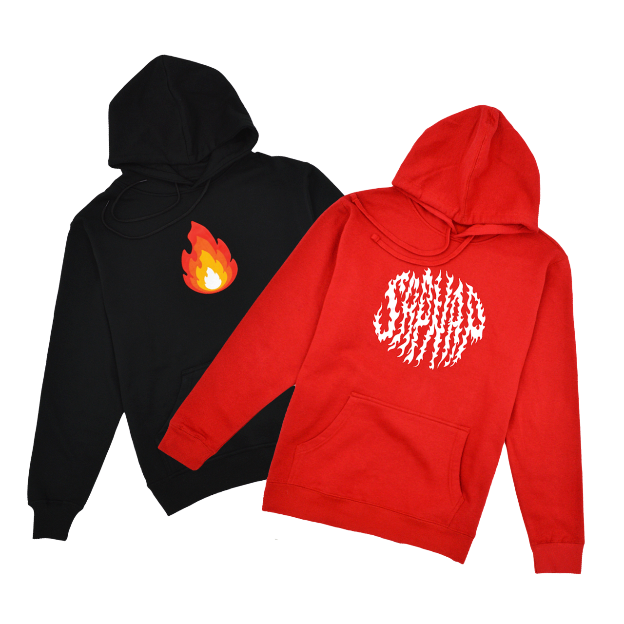 Sapnap black fire hoodie Clearance