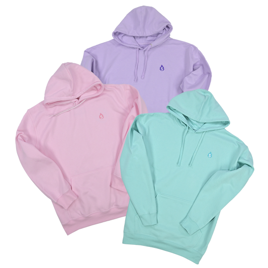 Sapnap Pastel Embroidered S Flame Pullover Hoodie