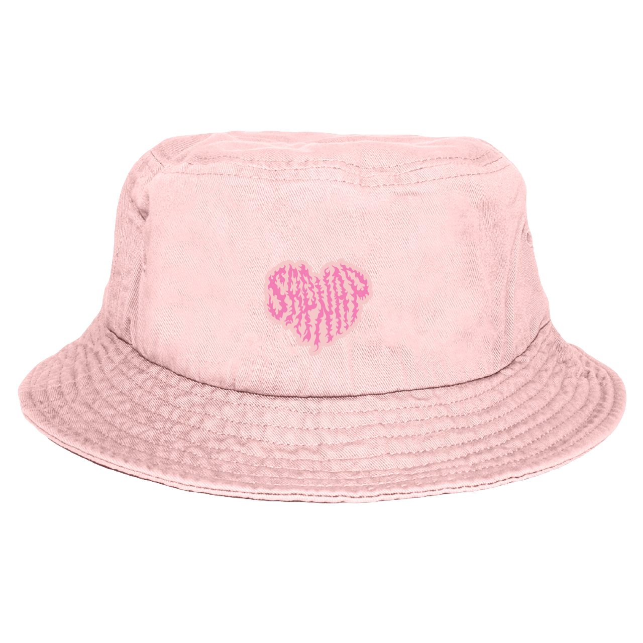 Sapnap Light Pink Flame Name Heart Bucket Hat