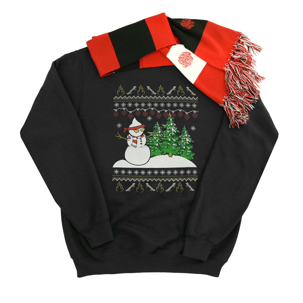 Sapnap Holiday Faux Knitted Crewneck Sweatshirt